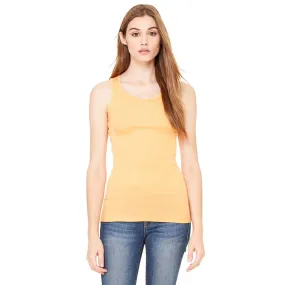 Bella   Canvas Women's Orange Sorbet Sheer Mini Rib Racerback Tank