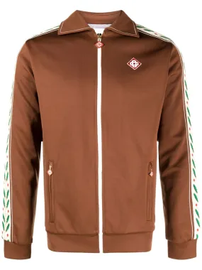 logo-patch zip-up jacket