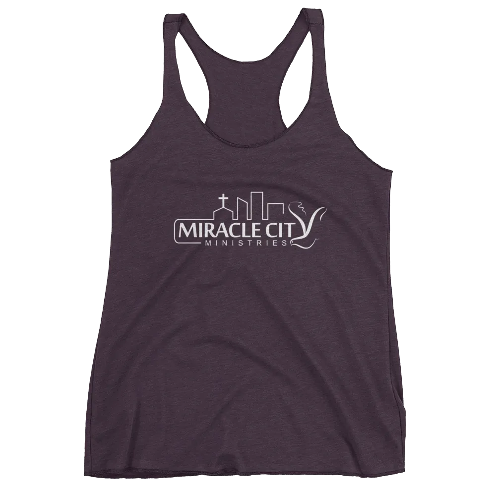 Miracle City Logo, Front Print Women's Tank Top - 13 Colors