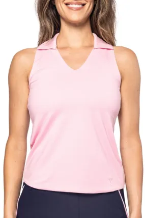 Rose Pink Sleeveless Lisa Sport Polo